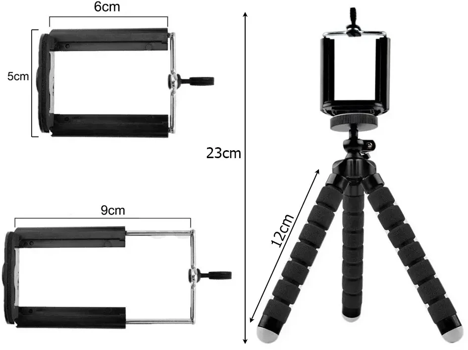 Fusion Tripod Lankstus telefono laikiklis, trikojis, juodas