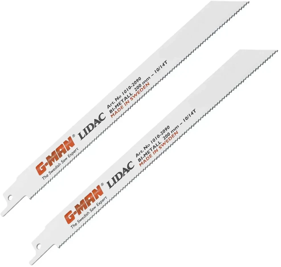 G Man Zobenzāģa asmenys metalui BiM 200mm 10/14T (2 vnt.)