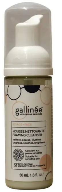 Gallinee mikrobiomo odos priežiūros prebiotikų ir postbiotikų valomasis putojantis prausiklis, 50 ml