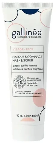 Gallinee Microbiome Skincare valomoji šveitimo kaukė veidui, 50 ml
