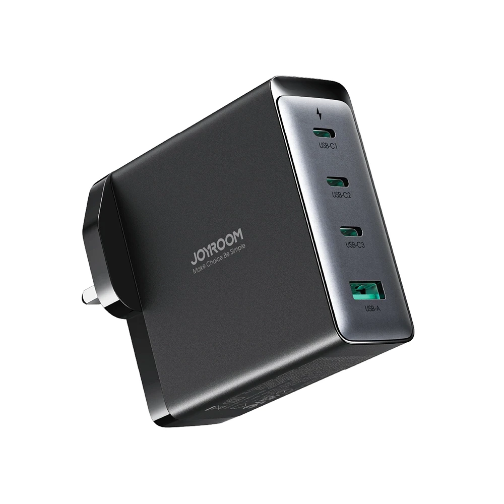 Įkroviklis GaN UK Joyroom JR-TCG05UK 140W 3x USB-C USB-A + kabelis USB-C / USB-C 240W 1.2m
