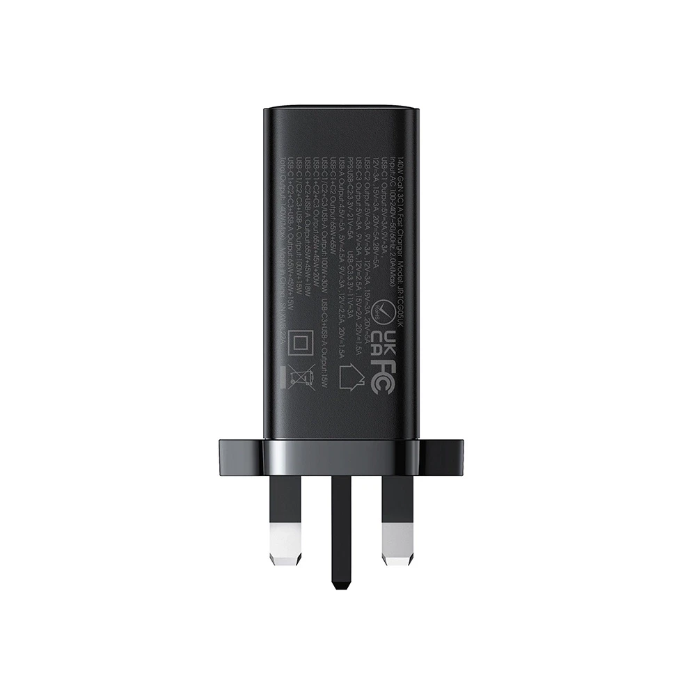 Įkroviklis GaN UK Joyroom JR-TCG05UK 140W 3x USB-C USB-A + kabelis USB-C / USB-C 240W 1.2m