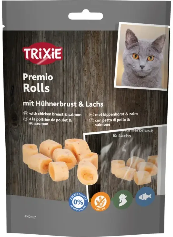 Trixie Premio Rolls skanėstas katei, vištiena i lašiša, 50g