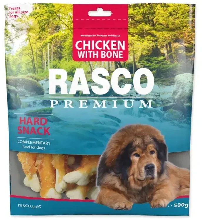 Rasco Premium kaulai, padengti vištienos mėsa, 500g