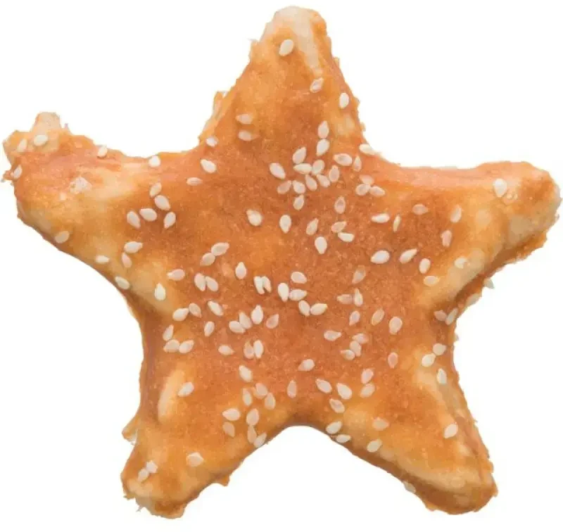 Šunų skanėstai: Trixie Denta Fun Chicken Star, dideli, 9 cm, 30 g/pak. 150 vnt.