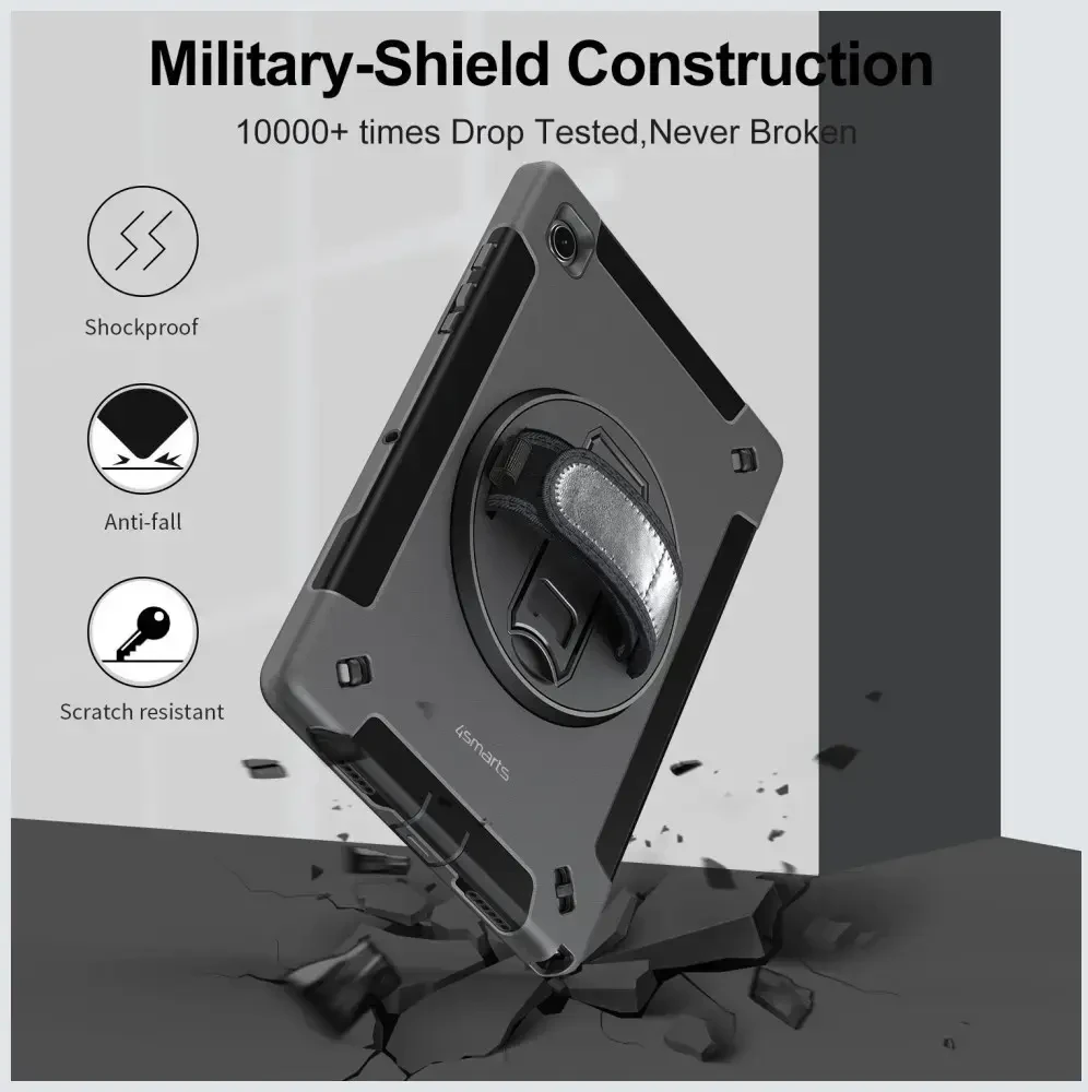 4smarts Rugged Case Grip, skirta Apple iPad 10.2 (2020) / iPad 10.2 (2019) – juoda