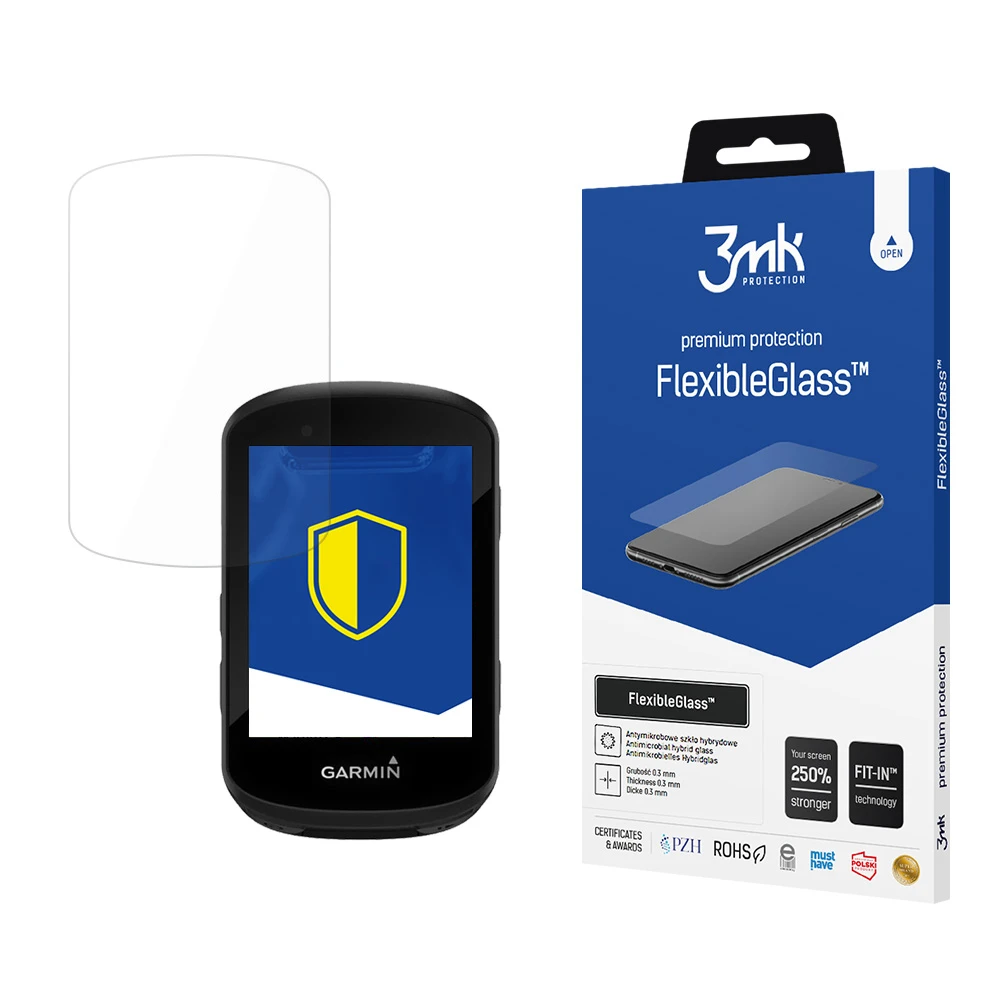 3mk FlexibleGlass Lite™ hibridinio stiklo apsauga Garmin Edge 530 dviračio kompiuterio ekranui