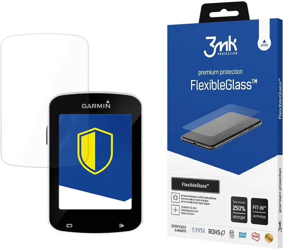3mk FlexibleGlass hibridinio stiklo apsauga Garmin Edge 820 dviračio kompiuteriui