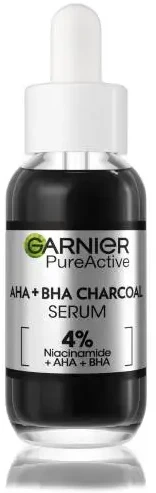 Garnier Pure Active AHA + BHA anglies serumas unisex odos serumas, 30 ml