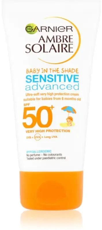 Garnier Ambre Solaire Kids Sensitive Advanced Baby In The Shade Sun Losjonas kūnui vaikams, 50 ml