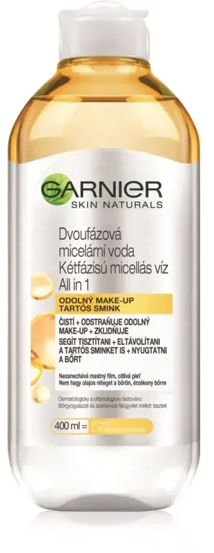 Garnier Skin Naturals dvifazis micelinis Vanduo All In One Micelinis Vanduo moterims, 400 ml