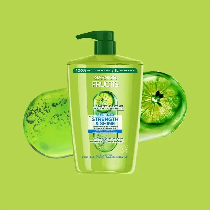 Garnier Fructis Strength & Shine Šampūnas moterims, 1000 ml