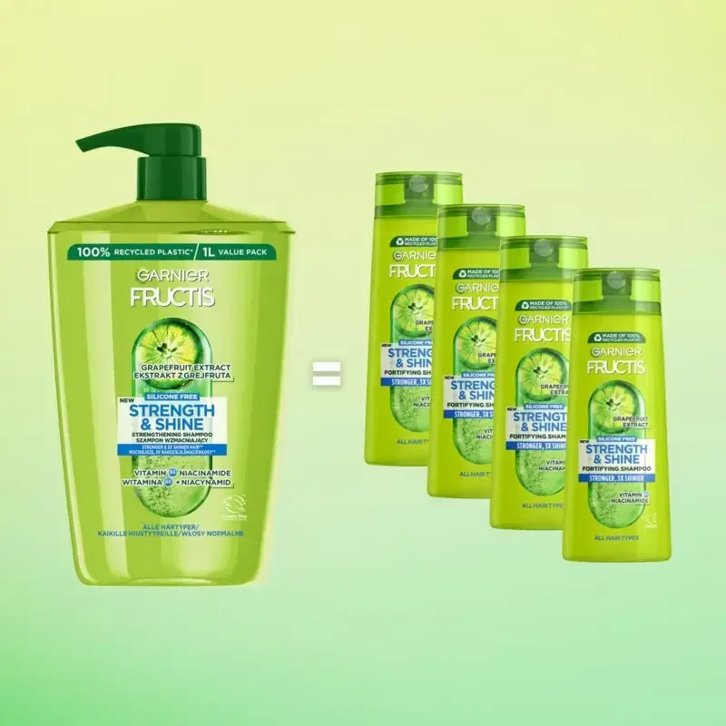 Garnier Fructis Strength & Shine Šampūnas moterims, 1000 ml