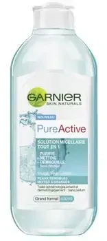 Garnier SkinActive Pure Active micelinis tirpalas riebiai ir jautriai odai, micelinis vanduo, 400 ml