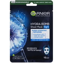 Garnier Skin Naturals Hydra Bomb naktinė veido kaukė moterims, 1 vnt