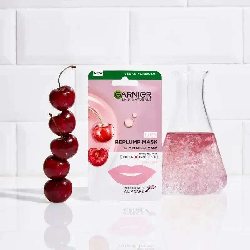 Garnier Skin Naturals Lips Replump Mask veido kaukė moterims, 5 g