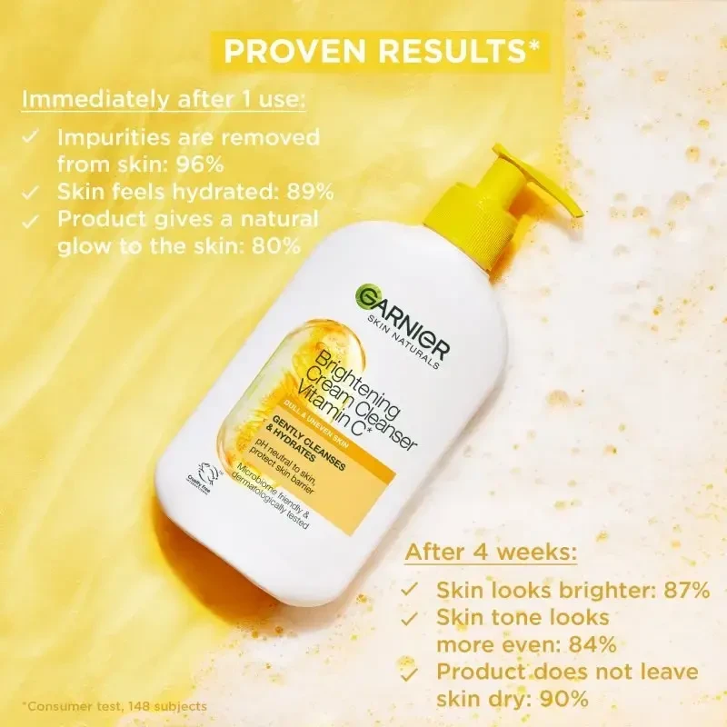 Garnier Skin Naturals Vitamin C Brightening Kreminis Valiklis Cleansing Kreminis