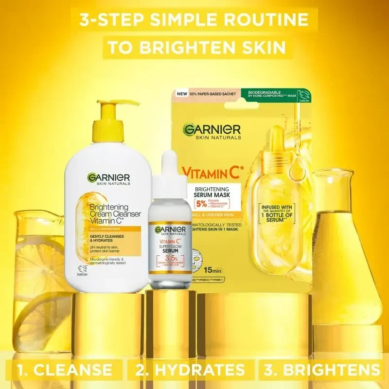 Garnier Skin Naturals Vitamin C Brightening Kreminis Valiklis Cleansing Kreminis