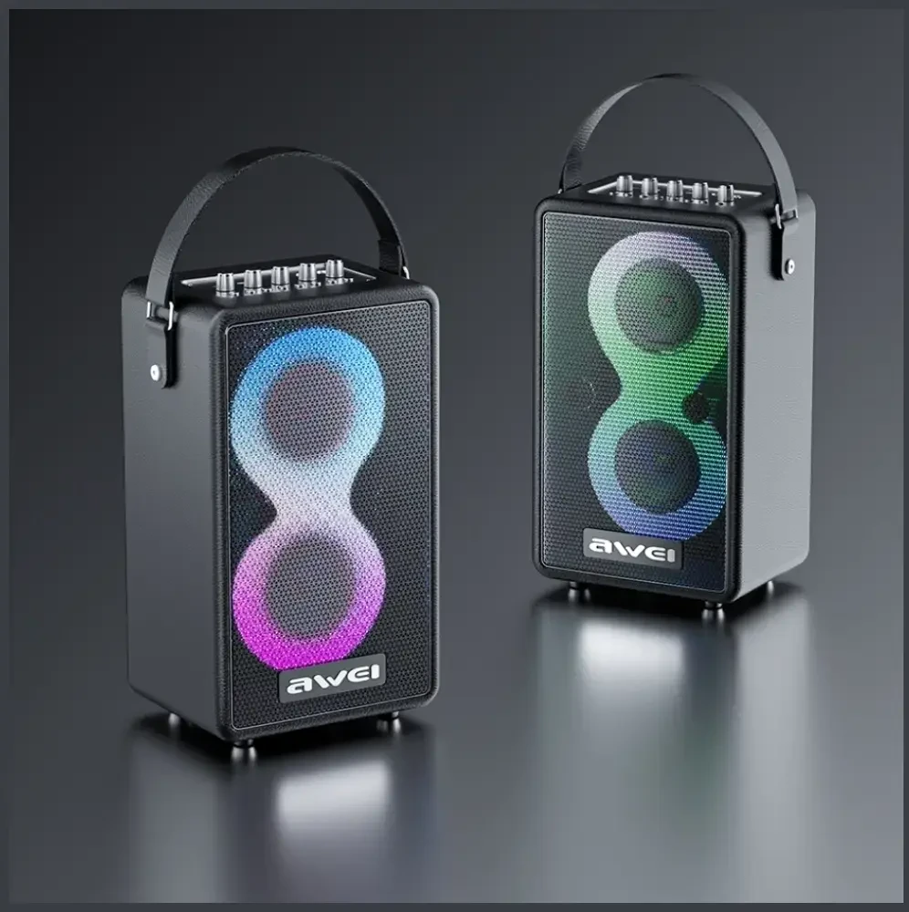 AWEI KA15 Bluetooth 5.3 70W Wireless Speaker juodos spalvos