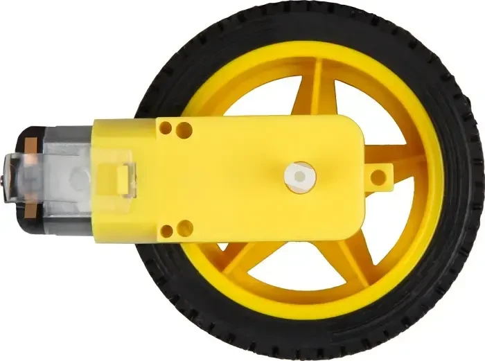 Variklis 5VDC 3-9VDC su pavara ir ratuku JOY-IT