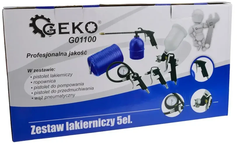 Geko Oro kompresoriaus priedų įrankių rinkinys, 5 vnt.