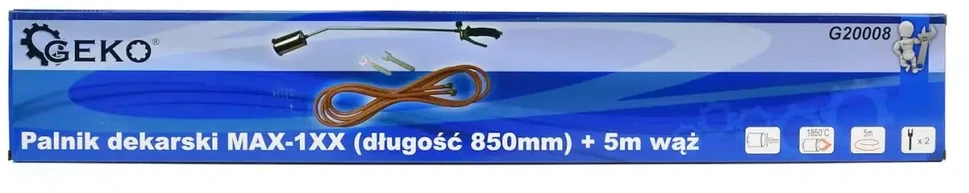 Geko Ilgos rankenos kaitinimo degiklis 58 kW viena galvutė 60 mm, ilgis 85 cm