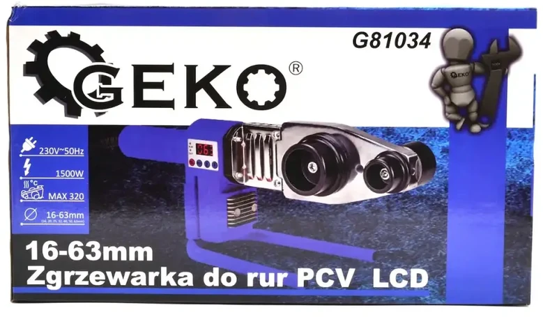 Geko PVC vamzdžių suvirintojas 16-63mm LCD (5)