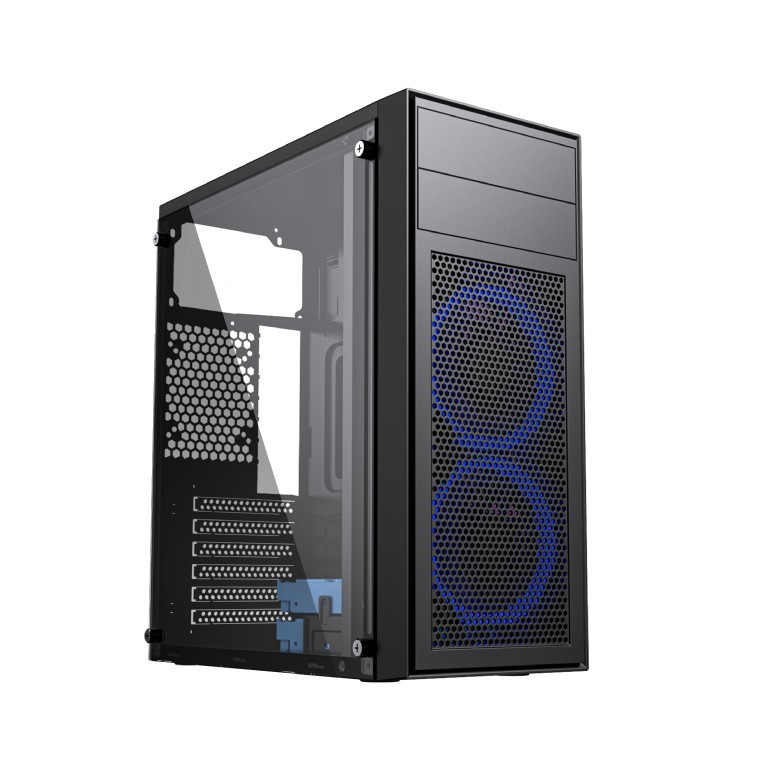 GEMBIRD žaidimų kompiuterio dėklas Furnax M100B Mėlyna Fans