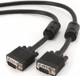 „Gembird Premium VGA HD15M/HD15M“ dvigubai ekranuotas, su 2 ferito šerdimis, 30 M kabelis, juodos spalvos „Cablexpert“