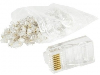 GEMBIRD PLUG3UP6/100modulinis LAN kištukas 6u auksinis padengtas - rinkinyje 100 vnt.