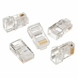 GEMBIRD LC-8P8C-002/100 LAN modulinis kištukas 8P8C kietam CAT6 LAN kabeliui 30U 100 vnt.