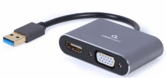 Gembird Cablexpert | USB ekrano adapteriai | A-USB3-HDMIVGA-01 | USB 3.0 A tipo | 0,15 m