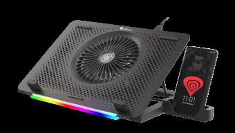 NATEC Genesis nešiojamojo kompiuterio aušinimo padėklas Oxid 450 RGB 15,6"