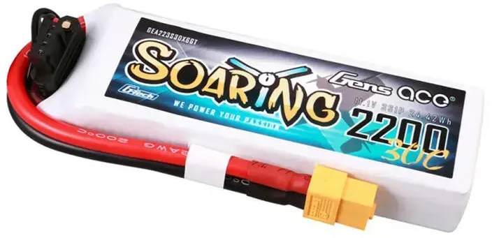 Gens ace G-Tech Soaring 2200mAh 11.1V 30C 3S1P Lipo Batte
