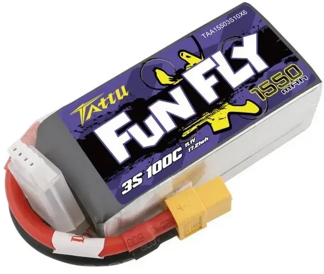 Gens Ace & Tattu Tattu Funfly 1550mAh 11.1V 100C 3S1P akumuliatorius