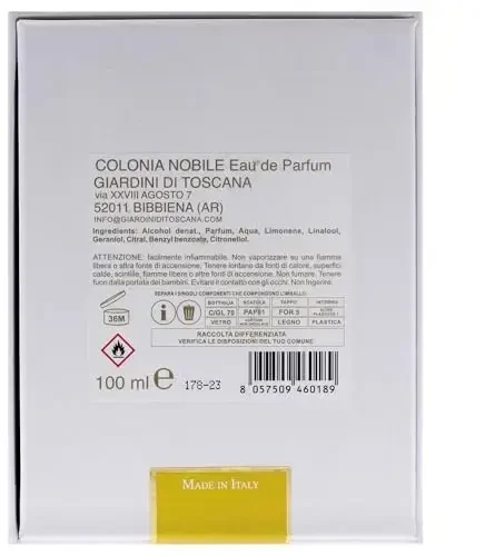 Giardini Di Toscana Colonia Nobile EDP parfumuotas vanduo unisex, 100 ml