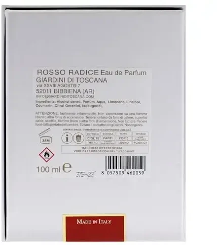 Giardini Di Toscana Rosso Radice EDP parfumuotas vanduo unisex, 100 ml