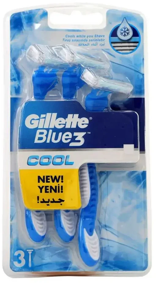 Gillete Vienkartiniai skustuvai Gillette Mėlynas 3 Cool, 3 vnt.