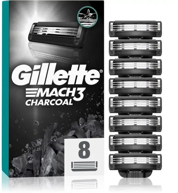 Gillette Mach3 Charcoal pakaitinė galvutė