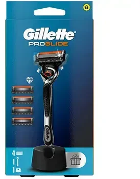 Gillette Fusion5 ProGlide Skustuvas Vyrams + 4 Skutimosi Galvučių
