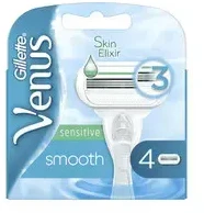 Gillette Venus Smooth Sensitive Rožinė, 4 Atsarginiai Peiliukai