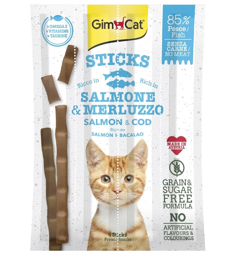 Gimborn GimCat Sticks lašiša &amp; upėtakis begrūdis