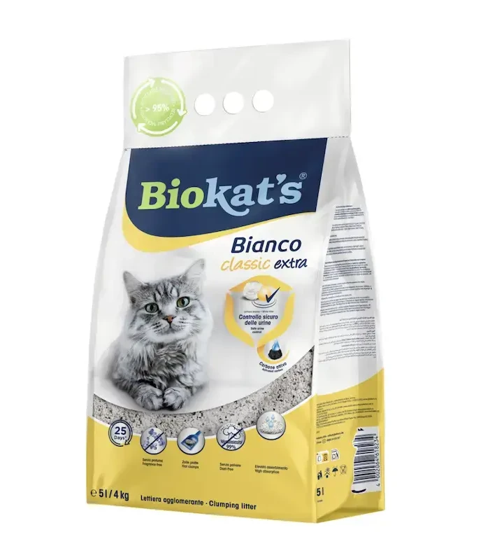 Gimborn Smiltis kaķu tualetēm - Biokats Bianco Extra 5 L