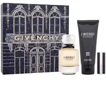 Givenchy L'Interdit rinkinys moterims (EDP, 50 ml + kūno losjonas, 75 ml + lūpų dažai Le Rouge Interdit Intense Silk 1,5 g 333)