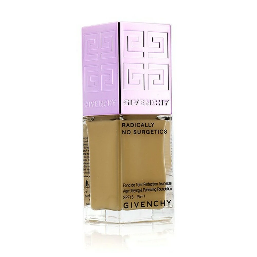 Givenchy, Radically No Surgetics, Senėjimą stabdantis skystas makiažo pagrindas, 06, Bronze, SPF 15, 10 ml *Mėginamasis rinkinys