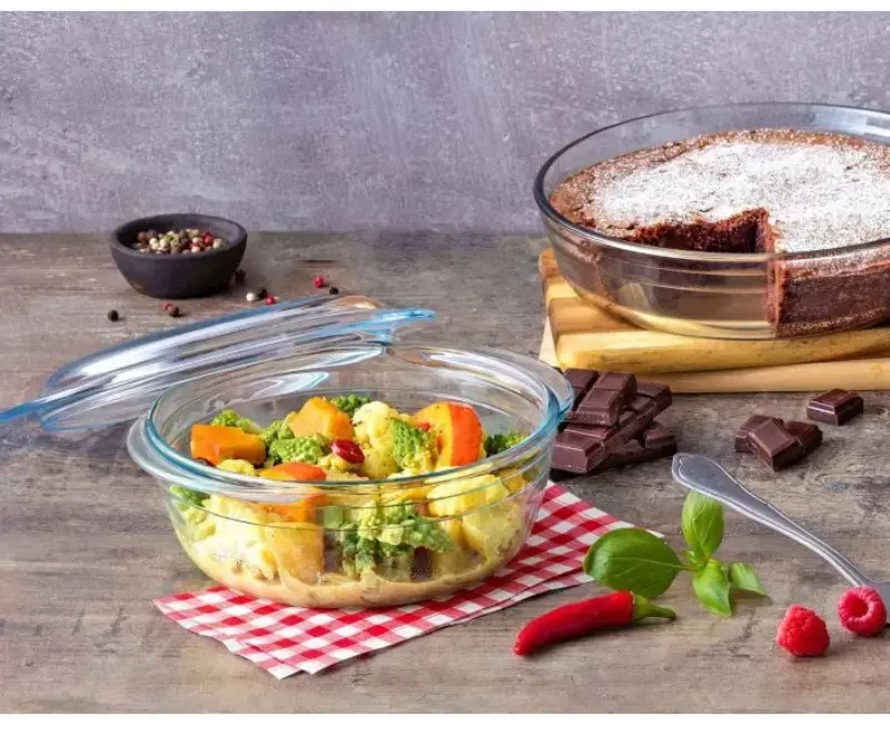 Pyrex indas apvalus/dangtelis 3,2 l Pyrex dribsnių įvynioklis 40524