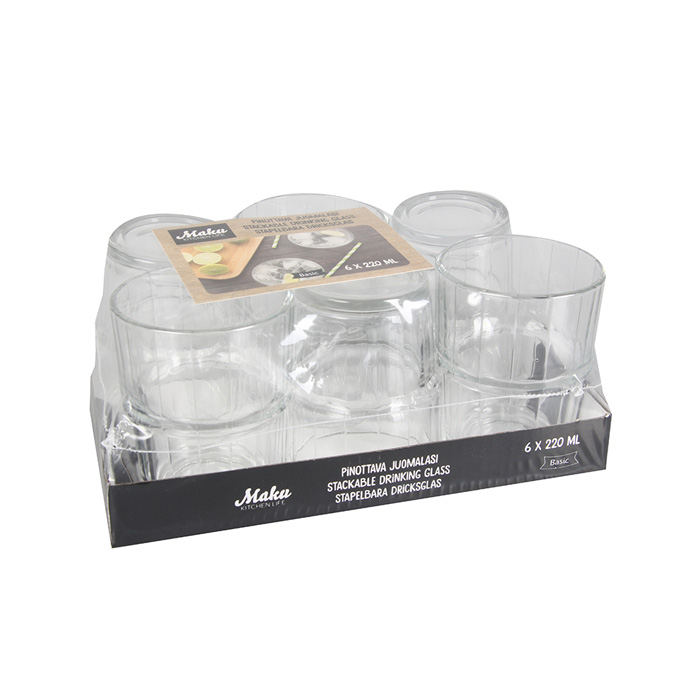 Stiklinė 220ml 6vnt. "Maku"