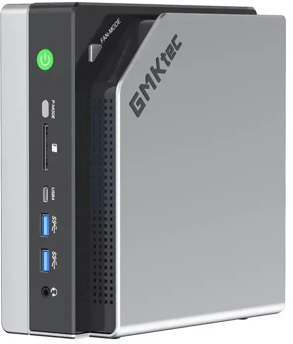 Mini PC - GMKtec EVO-X2 Ryzen AI Max+ 395, 64GB RAM, 1TB SSD, WiFi 7, Juoda/Sidabrinė