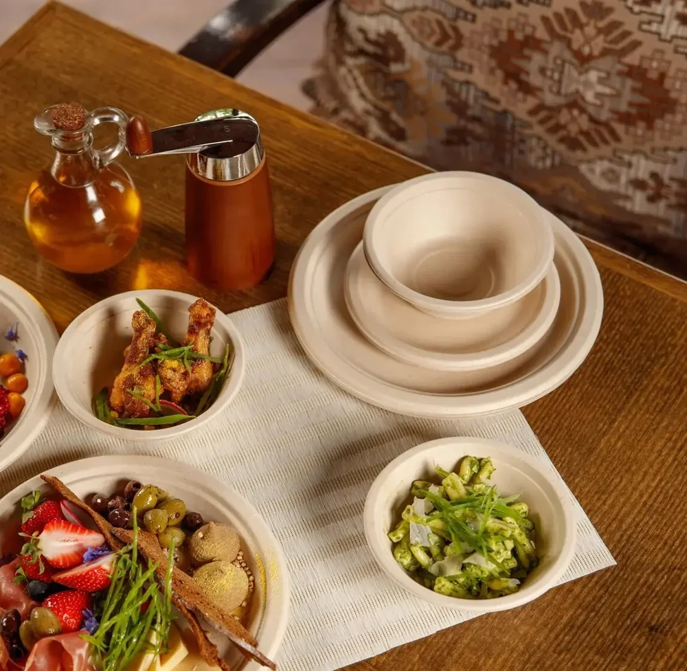 Gogreen Compostable sugar cane plates Go Žalias