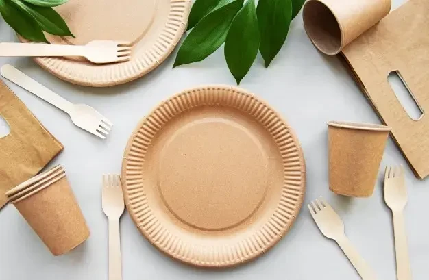 Gogreen Kraft paper plates Go Žalias Ø22cm 20 pcs/0,20kg